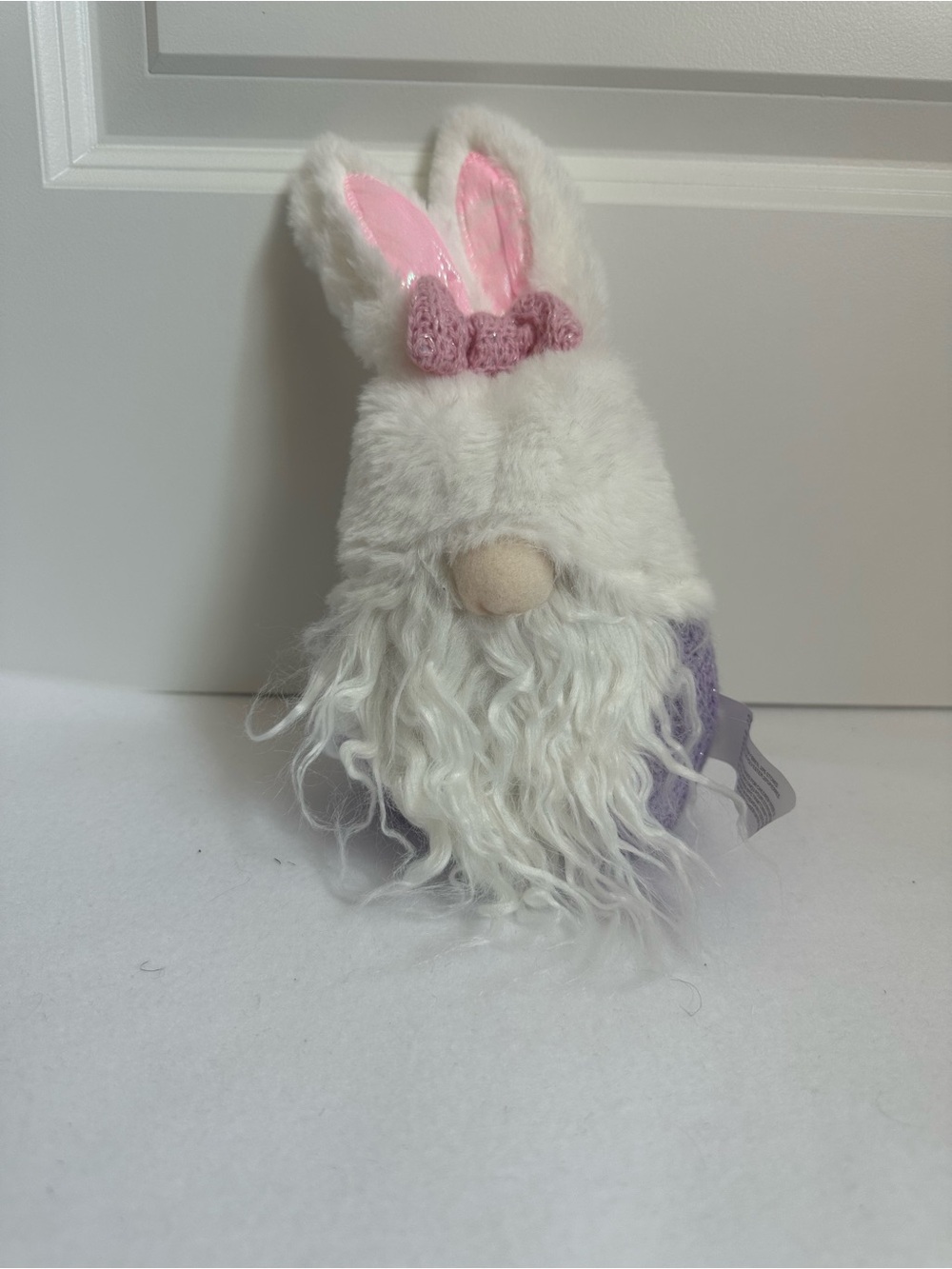 Source Unknown White & Pink Bunny Gnome Plush for Small Pets